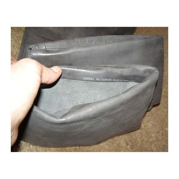 Over the Knee Calvin Klein sz 9 Gray Leather Boots - Picture 10 of 11